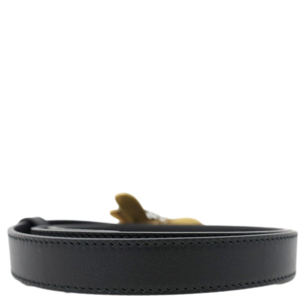 Gucci Queen Margaret Bee Leather Belt Black 476452 Size 80/32 - Picture 6 of 9